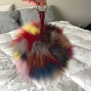 Fur Pom Pom Bag Charm